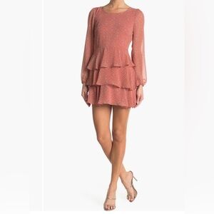 Long Sleeve Tiered Ruffle Dress